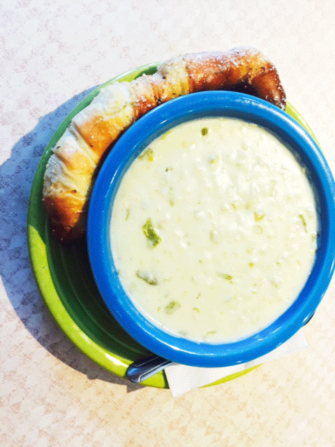 Jimmy's Cream of Green Chile Chicken Soup